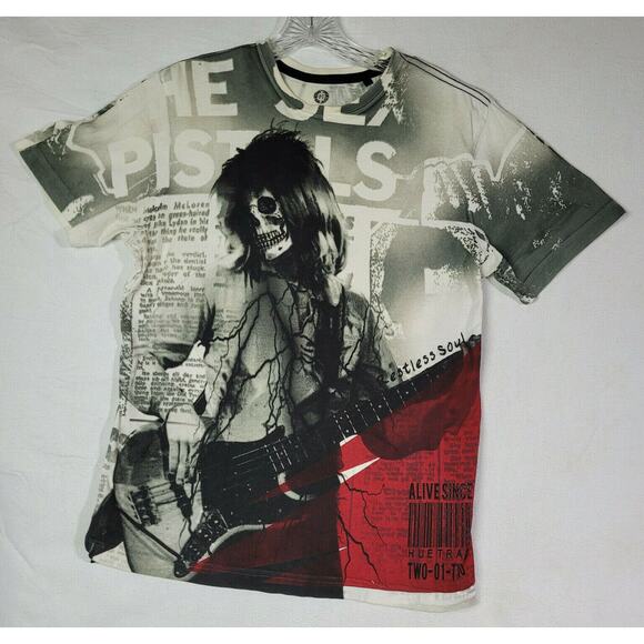 Huetrap Restless Soul Mens Wrap-a-round Graphic Skull Music Size M India Rare - Picture 1 of 5